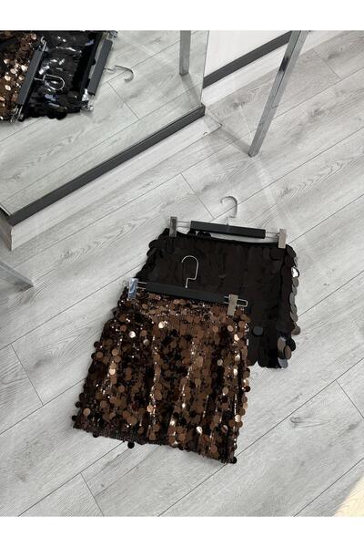 Özgece KAHVE PAYET ETEK