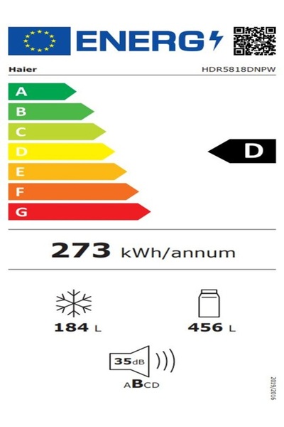 Haier HDR5818DNPW D Enerji Sınıfı 640 Lt Kombi Tipi No Frost Buzdolabı