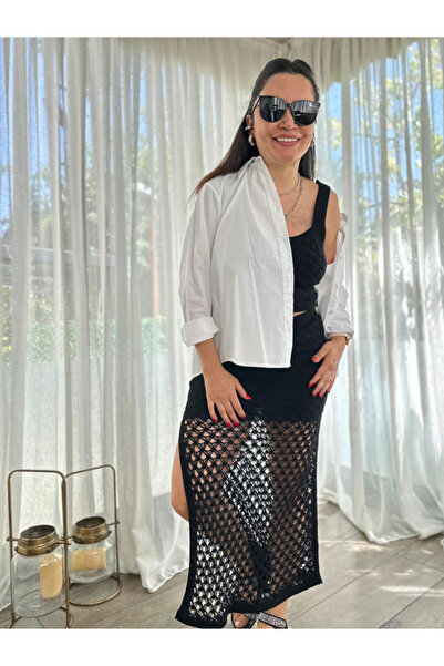 Burcu Özpıranga KOMANAÇİ Ajurlu Coton Triko Takım