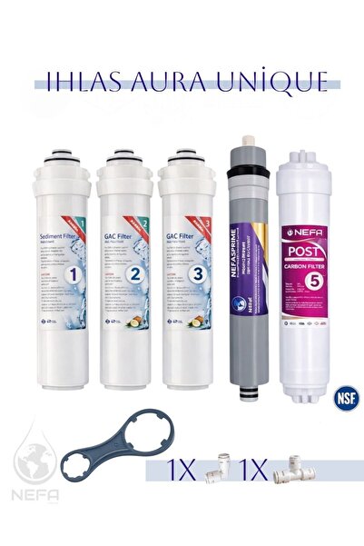 Nefa Ihlas Aura Cebilon Unique Dijital Su Arıtma Cihazı Uyumlu 5'li Tak Çevir...