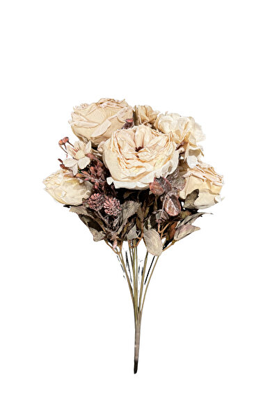 Lara Decor - Yanık Krem Şakayık Çiçek Demeti