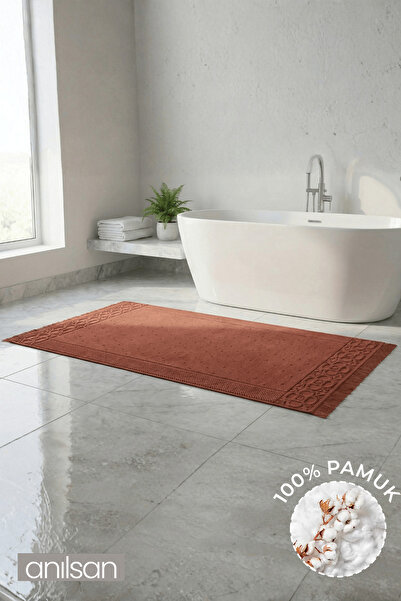 Anılsan Fesun Tile Foot Towel - 70X130Cm, 790Gr, 100% Cotton, Spa and Hotel Bath Mat, Daily Use