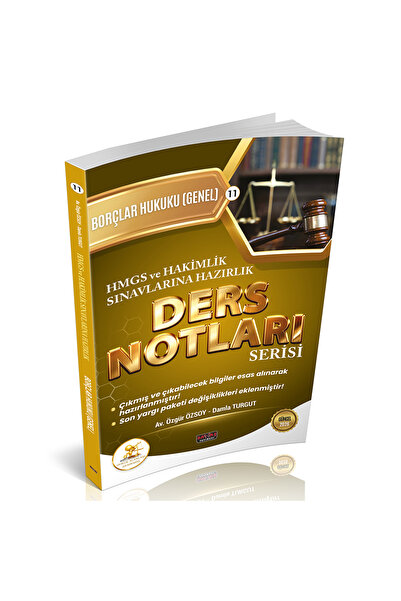 Savaş Yayınevi HUKAL HMGS-HAKİMLİK Borçlar Hukuku Genel Hükümler Ders Notları...