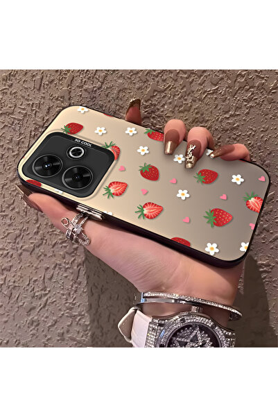 Hontinga حافظة هاتف Xiaomi Poco M6 4G المتوافقة مع الفراولة، مضادة للصدمات، م...