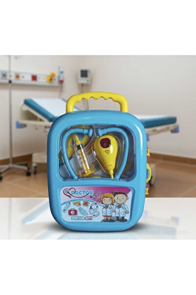 FEYSSHOP Oyuncak Sesli Işıklı Doktor Seti - Mavi Taşınabilir Çantalı Eğitici ...
