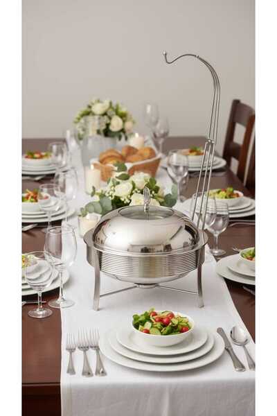 Generic سخان بوفية صحن تقديم الطعام 4 لتر