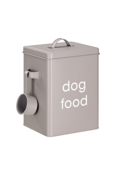 Navaris Pet Food Box, Grey, Metal, 57193.19.1