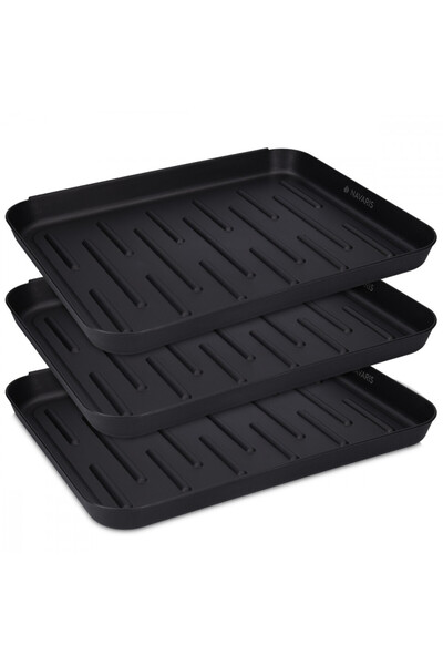 Navaris Set de 3 tăvi dreptunghiulare pentru încălțăminte, 35 x 27 cm, 46753.01