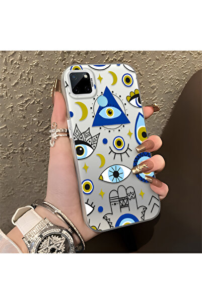 Hontinga حافظة متوافقة مع هاتف Realme C25Y/C21Y، حافظة هاتف صلبة مضادة للسقوط