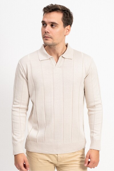 F&K Polo Neck Men's Knitwear Sweater