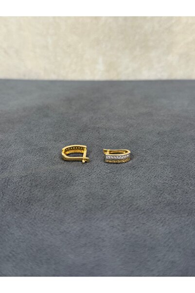 ARSLANTAŞ 1989 14 AYAR ALTIN TEK SIRA TAŞLI J KÜPE