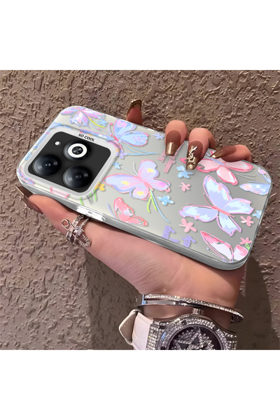 Hontinga حافظة هاتف متوافقة مع هاتف Tecno Spark 20C، حافظة على شكل فراولة مضا...