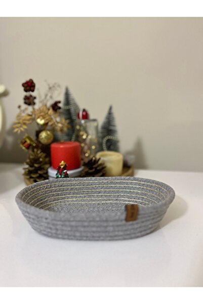 NCDSGN El Yapımı Gri Takı Obje Tabağı,Toka Takı Minimal Sepet,Aksesuar Sepeti...