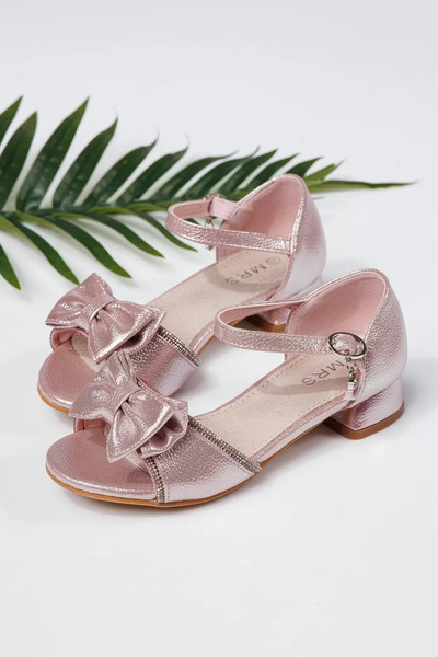 Zaira Ροζ σανδάλια για κορίτσια από οικολογικό δέρμα Ana #21951 - 34