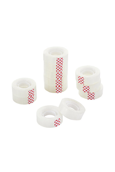 Lawazim Snail Clear Stationery Tape 12pcs - 1.8cm x 33m Smooth Unwind