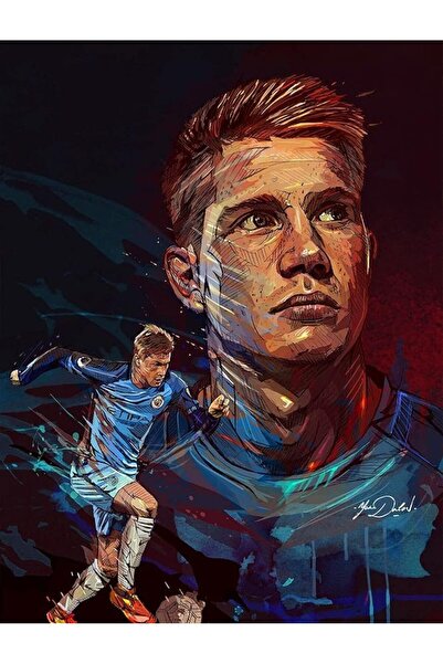 ALAYRA International ملصق جداري صغير (30 × 42 سم) يضم صورة كيفن دي بروين من ن...