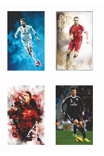 ALAYRA International مجموعة ملصقات ألايرا لكريستيانو رونالدو (4 ملصقات، مغلفة...