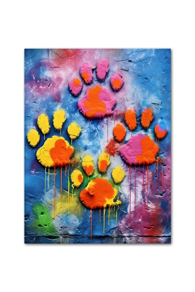 ALAYRA International ملصق بصمة مخلب ألايرا، لوحة جدارية قماشية، عمل فني جرافي...