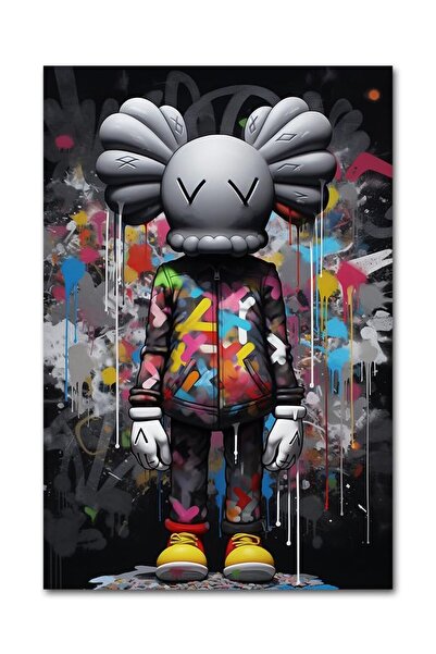 ALAYRA International ملصق ألايرا كاوس لتزيين الجدران، لوحة جرافيتي كاوس قماشية، فن البوب لغرفة الأولاد