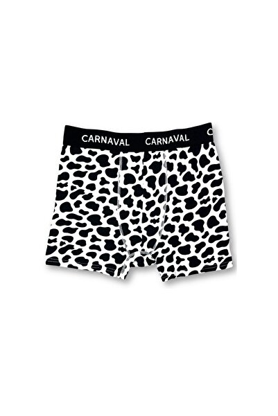 CARNAVAL SOCKS Carnaval Cow Spotted Premium Cotton Men's Boxer -Black and White Color