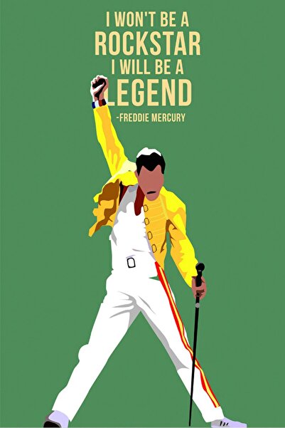 ALAYRA International ملصق ألايرا فريدي ميركوري لفرقة كوين، مناسب للغرف والمكا...