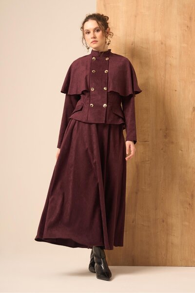 FTZ WOMEN Women's Suede Suit Plum 31267