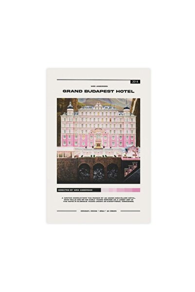 ALAYRA International ملصق فيلم ALAYRA، ملصق فندق جراند بودابست على قماش بدون إطار: 12 × 18 بوصة (30 × 45 سم)