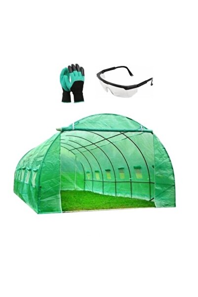 micul fermier Seră tunel din polietilenă FAG 6x3x2 m, folie 140 g/m², fereast...