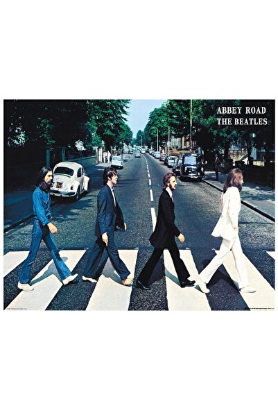 ALAYRA International ملصق حائط ألايرا لفرقة البيتلز - آبي رود، 22.375 بوصة × 34 بوصة، نسخة بدون إطار، لغرفة النوم