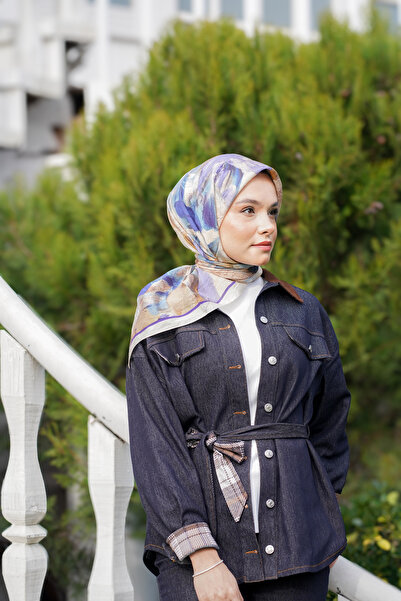 Akel Spring Scarf Pastel Color Pattern 80% Viscose 20% Polyester