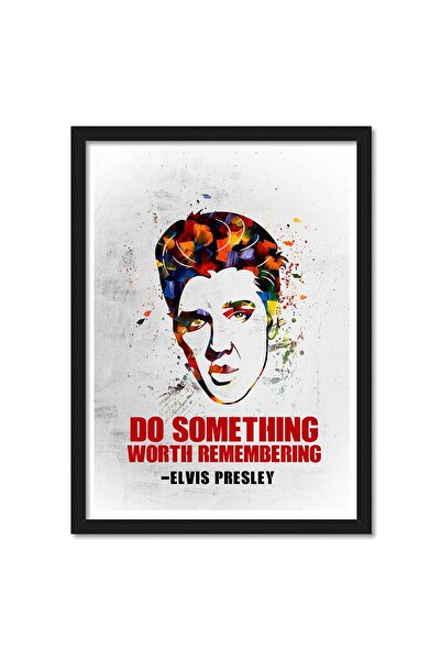 ALAYRA International لوحة فنية مؤطرة لإلفيس بريسلي من ALAYRA، مطبوعة بألوان م...