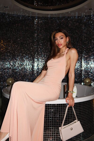 Trend Alaçatı Stili Women's Mix One Shoulder Twist Strap Side Gathered Sandy ...