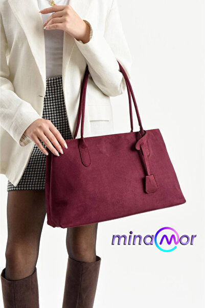 Minamor Γυναικεία Τσάντα Μοντέλο Suede Μεγάλη