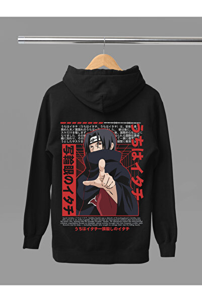 MAGORS سترة بغطاء للرأس من إيتاشي أوتشيها من أنمي ناروتو مطبوعة بثلاث خيوط عالية الجودة