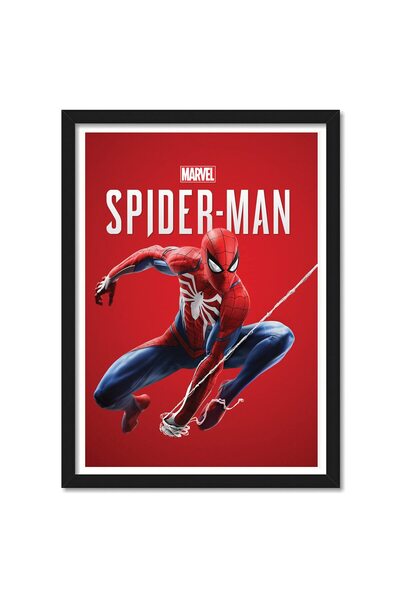 ALAYRA International ملصق فيلم سبايدرمان مؤطر من الخشب الصناعي من ALAYRA (10 ...