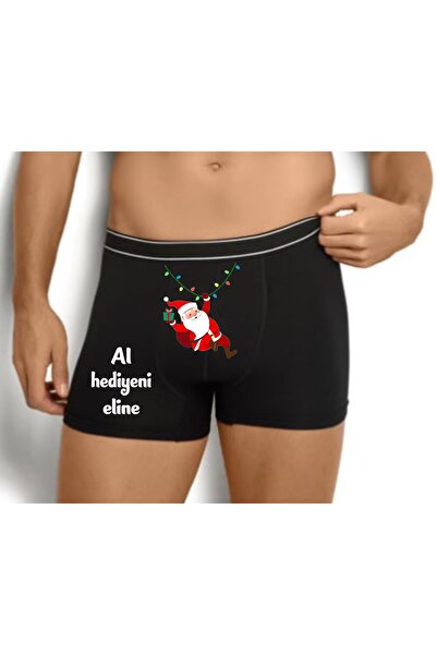 baskideyinceakla AL HEDİYENİ ELİNE BASKILI YENİYIL HEDİYESİ BOXER
