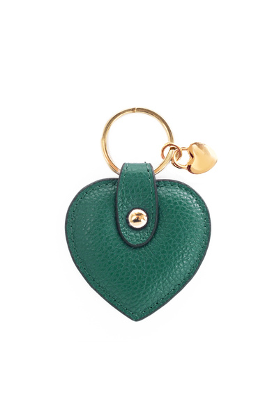 Leather Paper Leather heart keychain