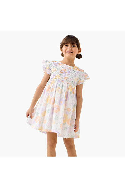 Juniors All-Over Floral Print Sleeveless Dress