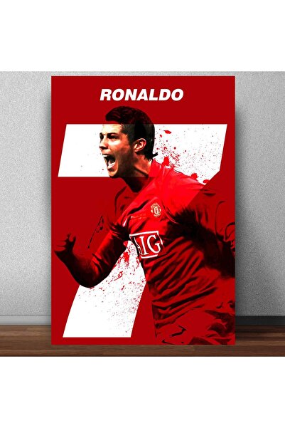 ALAYRA International ملصق ألايرا - كريستيانو رونالدو مانشستر يونايتد للغرف والمكاتب (13 بوصة × 19 بوصة، ملفوف)