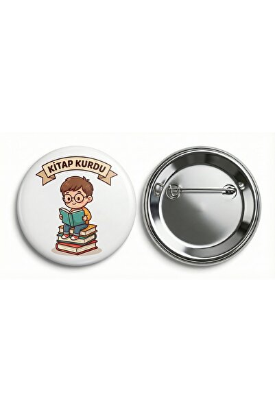 Gumustenevim Kitap Kurdu Öğrenci Motivasyon Rozeti (10 Adet)