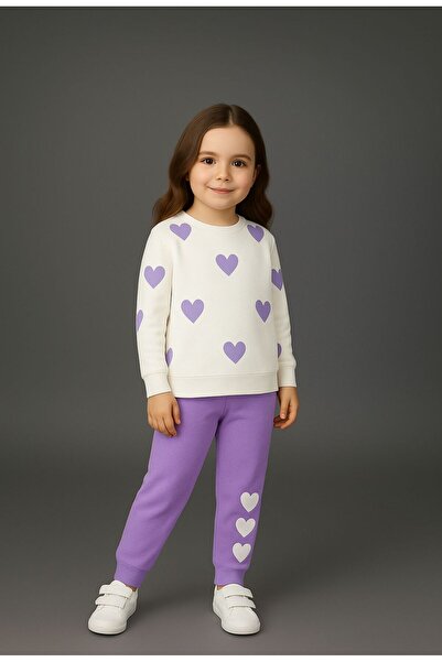 Melodikids Сезонна колекция с принт „Сърца“ за момичета