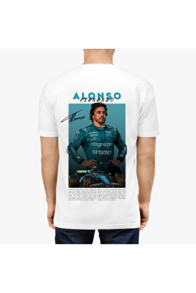 MAGORS FERNANDO ALONSO BUMBAC IMPRIMAT Mânecă scurtă CORTĂ REGULARĂ F1 tricou
