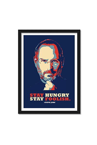 ALAYRA International ملصق ألايرا التحفيزي لستيف جوبز، مؤطر، مناسب للغرف والمك...