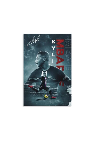 ALAYRA International ملصق ألايرا كيليان مبابي 2 ملصق قماشي بدون إطار: 12 × 18...