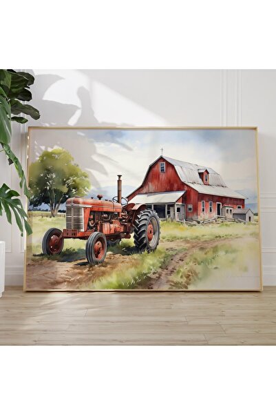 ALAYRA International لوحة جدارية ريفية من ALAYRA، ملصق جرار زراعي، صور حظيرة ...