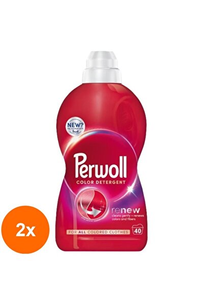 Perwoll Set of 2 x Liquid Color Laundry Detergent, 40 Washes, 2000 ml