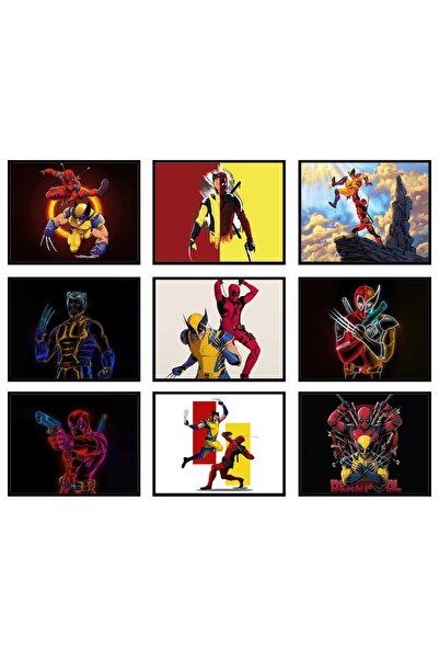 ALAYRA International ملصق ألايرا ديدبول وولفرين - ملصق ديدبول، منتجات وولفرين، لوحة جدارية لأفلام الأبطال الخارقين،