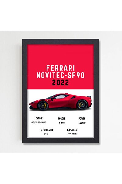 ALAYRA International لوحة فنية لسيارة فيراري نوفيتك إس إف 90 سترادالي 002 الخ...