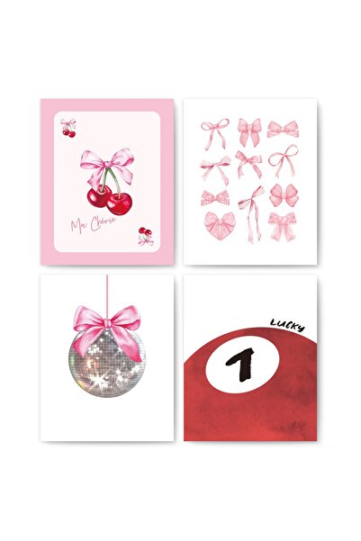 ALAYRA International مجموعة لوحات جدارية عصرية أنيقة من ALAYRA باللون الوردي،...