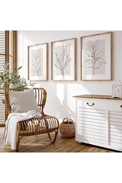 ALAYRA International لوحات جدارية مطبوعة برسومات نباتية محايدة من ALAYRA، ديك...